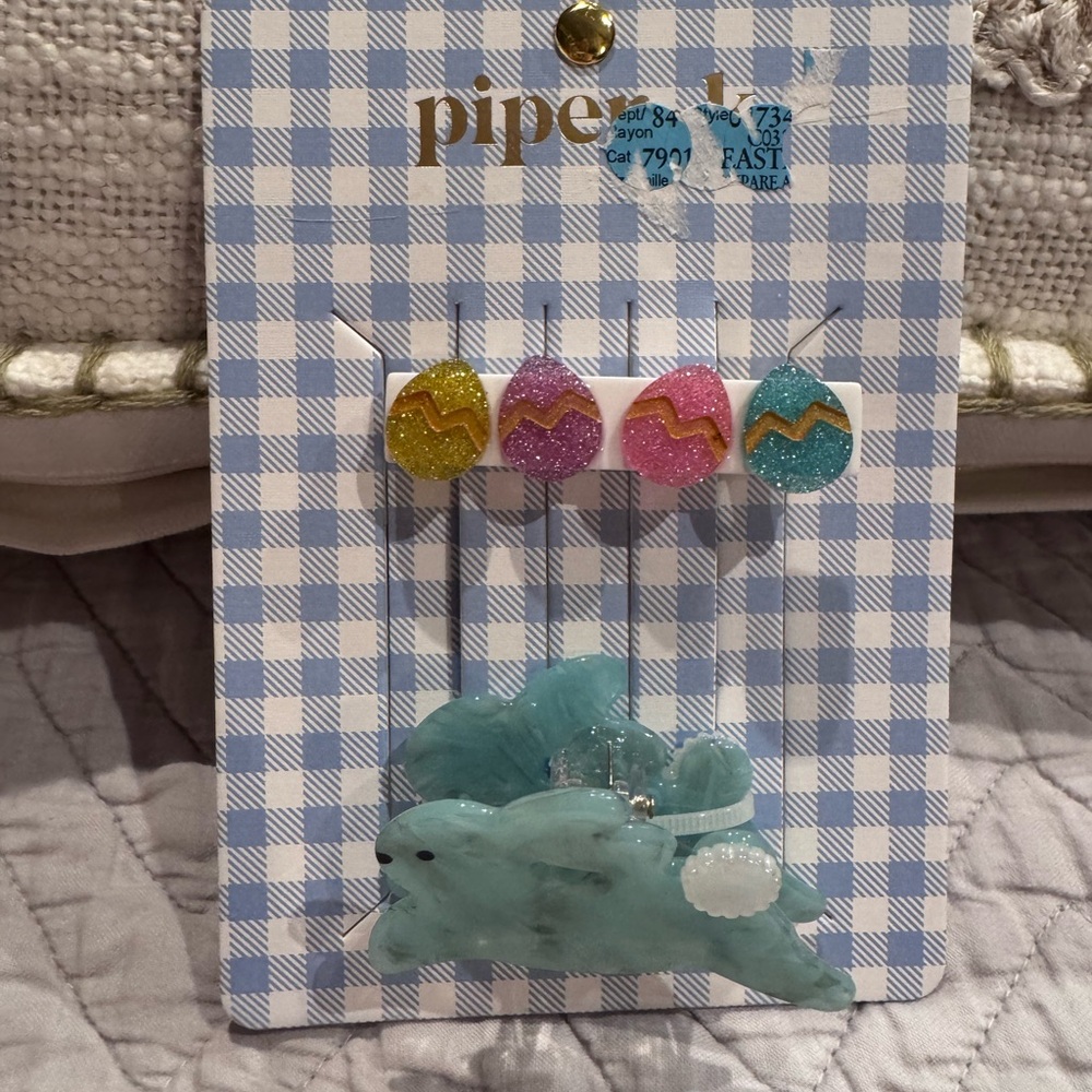 Piper K Easter Egg and Bunny Hair Clips